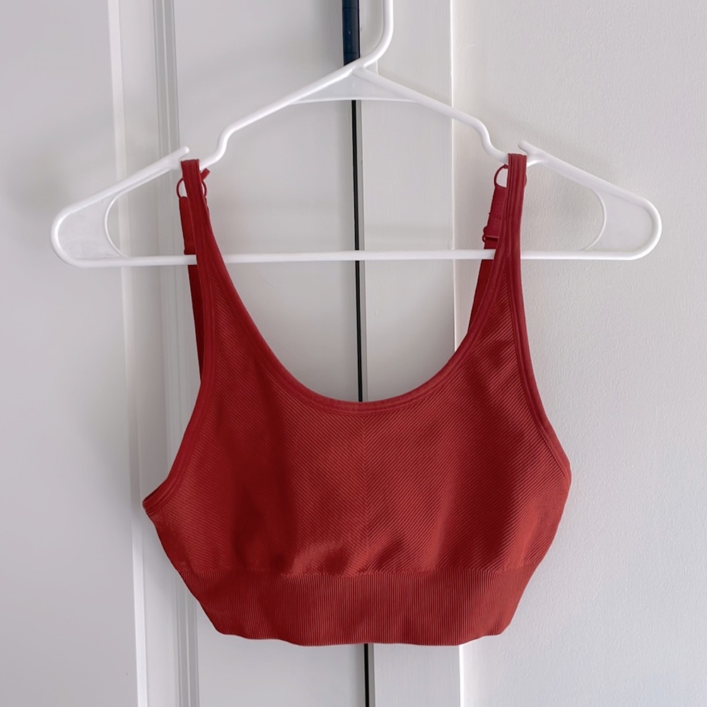 Burnt orange spots bra
